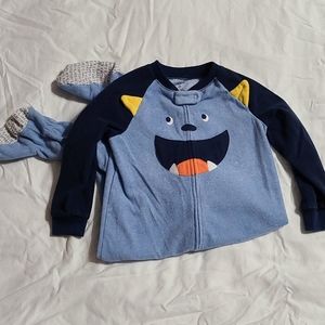 Carter's Monster footed pajamas, 2T